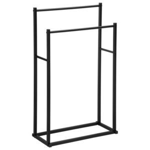 Věšák na ručníky se 2 rameny TORMES černý vyobraziť