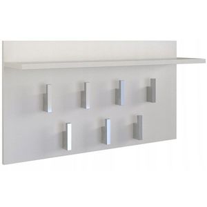 Vešiak na odevy s policou 2F matne biely vyobraziť