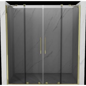 MEXEN/S - Velar Duo posuvné sprchové dvere 200, grafit, zlatá 871-200-000-42-50 vyobraziť