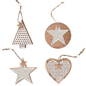 Vianočné závesné dekorácie SCANDI mix druhov 4 ks vyobraziť