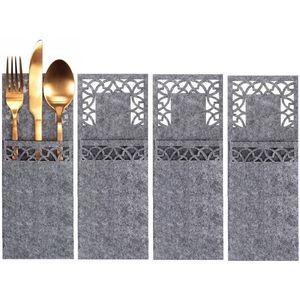 Vianočný obal na príbor EGA II 4 ks sivý vyobraziť