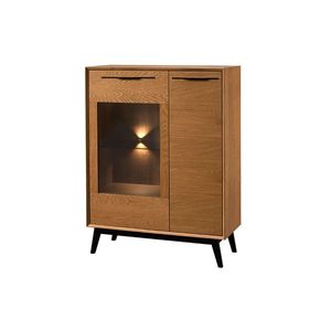 Vitrína Lazure 15 s LED osvětlením 95 cm dub Rustikal karamelový vyobraziť