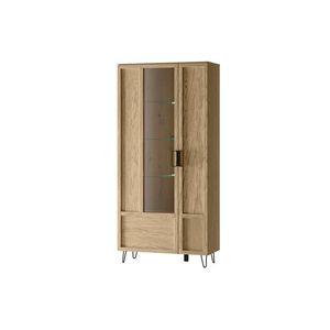 Vitrína Limbo 12 95 cm z masivu s LED osvětlením dub Artisan vyobraziť