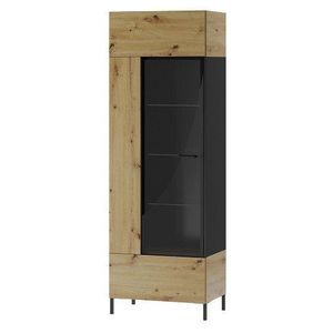 Vitrína Lucas II 10 65 cm dub Artisan/černá vyobraziť