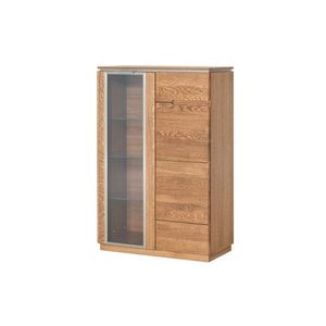Vitrína Montenegro 15 82 cm z masivu dub Rustikal vyobraziť
