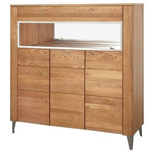 Vitrína s barem Latina 48 z masivu 126 cm dub medový vyobraziť