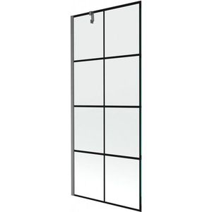 MEXEN/S - Next vaňová zástena FIX 80 x 150, čierna vzor, grafit kartáčovaná 895-080-000-00-77-66 vyobraziť