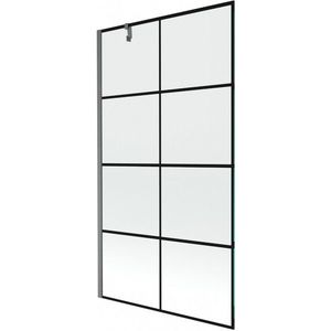 MEXEN/S - Next vaňová zástena FIX 100 x 150, čierna vzor, grafit kartáčovaná 895-100-000-00-77-66 vyobraziť