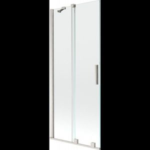 MEXEN/S - Velár dvojkrídlová posuvná vaňová zástena 80 x 150, transparent, nikel kartáčovaný 896-080-000-01-97 vyobraziť