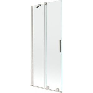 MEXEN/S - Velár dvojkrídlová posuvná vaňová zástena 85 x 150, transparent, nikel kartáčovaný 896-085-000-01-97 vyobraziť