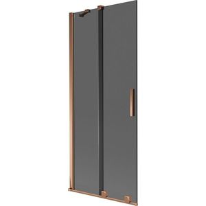 MEXEN/S - Velar dvojkrídlová posuvná vaňová zástena 85 x 150, grafit, ružové zlato 896-085-000-41-60 vyobraziť