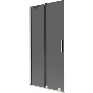 MEXEN/S - Velár dvojkrídlová posuvná vaňová zástena 95 x 150, grafit, nikel kartáčovaný 896-095-000-41-97 vyobraziť