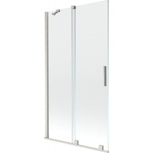 MEXEN/S - Velár dvojkrídlová posuvná vaňová zástena 100 x 150, transparent, nikel kartáčovaný 896-100-000-01-97 vyobraziť