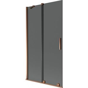 MEXEN/S - Velar dvojkrídlová posuvná vaňová zástena 100 x 150, grafit, ružové zlato 896-100-000-41-60 vyobraziť