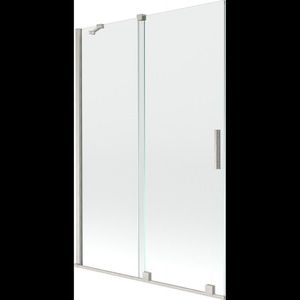 MEXEN/S - Velár dvojkrídlová posuvná vaňová zástena 120 x 150, transparent, nikel kartáčovaný 896-120-000-01-97 vyobraziť