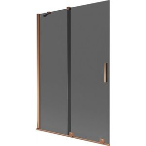 MEXEN/S - Velar dvojkrídlová posuvná vaňová zástena 120 x 150, grafit, ružové zlato 896-120-000-41-60 vyobraziť