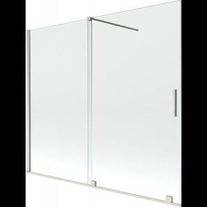 MEXEN/S - Velár dvojkrídlová posuvná vaňová zástena 180 x 150, transparent, nikel kartáčovaný 896-180-000-01-97 vyobraziť
