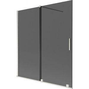 MEXEN/S - Velár dvojkrídlová posuvná vaňová zástena 150 x 150, grafit, nikel kartáčovaný 896-150-000-41-97 vyobraziť