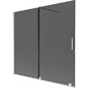 MEXEN/S - Velár dvojkrídlová posuvná vaňová zástena 170 x 150, grafit, nikel kartáčovaný 896-170-000-41-97 vyobraziť