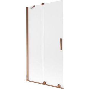 MEXEN/S - Velar dvojkrídlová posuvná vaňová zástena 100 x 150, dekor, ružové zlato 896-100-000-31-60 vyobraziť