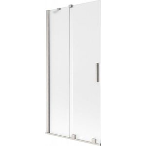 MEXEN/S - Velar dvojkrídlová posuvná vaňová zástena 95 x 150, dekor, nikel kartáčovaný 896-095-000-31-97 vyobraziť