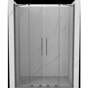 MEXEN/S - Velar Duo posuvné sprchové dvere 150, transparent, grafit metal 871-150-000-02-95 vyobraziť