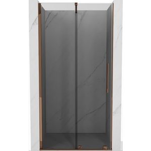 MEXEN/S - Velár posuvné sprchové dvere 110, grafit, ružové zlato 871-110-000-41-60 vyobraziť