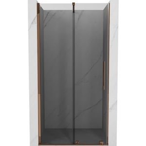 MEXEN/S - Velár posuvné sprchové dvere 120, grafit, ružové zlato 871-120-000-41-60 vyobraziť