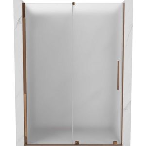 MEXEN/S - Velár posuvné sprchové dvere 130, dekor, ružové zlato 871-130-000-31-60 vyobraziť