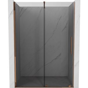 MEXEN/S - Velár posuvné sprchové dvere 150, grafit, ružové zlato 871-150-000-41-60 vyobraziť