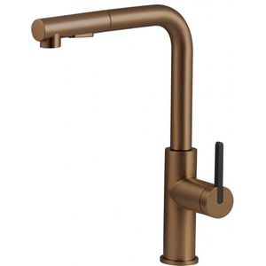 DEANTE - Kuchynská batéria Momi kartáčovaný bronz, s výsuvnou hubicou BKM_C73M vyobraziť