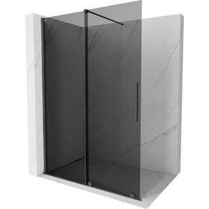 MEXEN/S - Velar Sprchová zástena posuvná Walk-in 140 x 200, grafit 8 mm, grafit kartáčovaná 871-140-000-43-66 vyobraziť