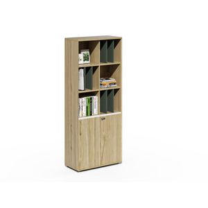 Vysoká kancelárska skriňa Houseland Profit Pro 01 prírodný dub vyobraziť