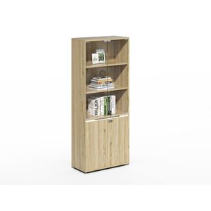 Vysoká kancelárska skriňa Houseland Profit Pro 02 prírodný dub vyobraziť