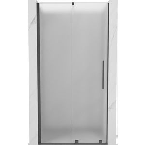 MEXEN/S - Velár posuvné sprchové dvere 120, dekor, grafit kartáčovaná 871-120-000-31-66 vyobraziť