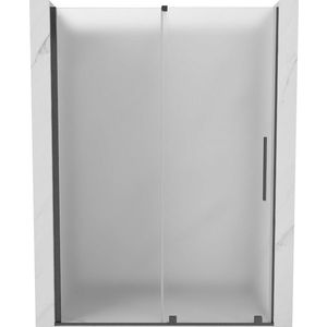 MEXEN/S - Velár posuvné sprchové dvere 140, dekor, grafit kartáčovaná 871-140-000-31-66 vyobraziť