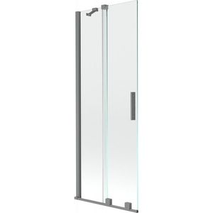 MEXEN/S - Velár dvojkrídlová posuvná vaňová zástena 70 x 150, transparent, grafit metal 896-070-000-01-95 vyobraziť