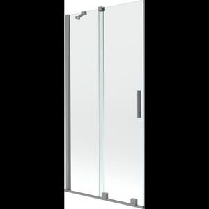 MEXEN/S - Velár dvojkrídlová posuvná vaňová zástena 90 x 150, transparent, grafit metal 896-090-000-01-95 vyobraziť