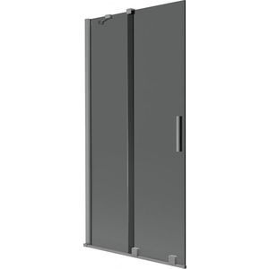 MEXEN/S - Velár dvojkrídlová posuvná vaňová zástena 90 x 150, grafit, grafit metal 896-090-000-41-95 vyobraziť