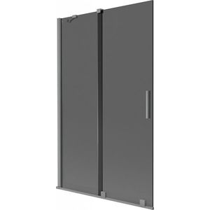 MEXEN/S - Velár dvojkrídlová posuvná vaňová zástena 110 x 150, grafit, grafit metal 896-110-000-41-95 vyobraziť