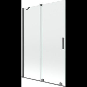 MEXEN/S - Velár dvojkrídlová posuvná vaňová zástena 120 x 150, transparent, grafit metal 896-120-000-01-95 vyobraziť