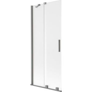 MEXEN/S - Velár dvojkrídlová posuvná vaňová zástena 85 x 150, dekor, grafit metal 896-085-000-31-95 vyobraziť