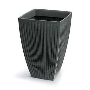 Vysoký květináč LATIE SQUAR I 40 cm granitově černý vyobraziť