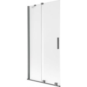 MEXEN/S - Velar dvojkrídlová posuvná vaňová zástena 95 x 150, dekor, grafit metal 896-095-000-31-95 vyobraziť