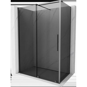 MEXEN/S - Velár sprchovací kút, posuvné dvere 130 x 75, grafit, grafit kartáčovaná 871-130-075-41-66 vyobraziť