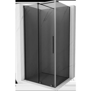 MEXEN/S - Velár sprchovací kút, posuvné dvere 140 x 90, grafit, grafit kartáčovaná 871-140-090-41-66 vyobraziť