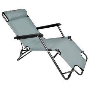 Záhradné ležadlo Leon sivé vyobraziť