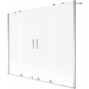 MEXEN/S - Velar Duo dvojkrídlová posuvná vaňová zástena 170 x 150 cm, dekor, chróm 896-170-000-32-01 vyobraziť