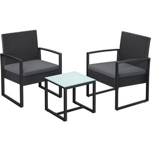 Zahradní sestava Cardon černá/šedá vyobraziť