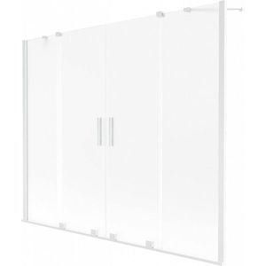 MEXEN/S - Velar Duo dvojkrídlová posuvná vaňová zástena 200 x 150 cm, dekor, biela 896-200-000-32-20 vyobraziť